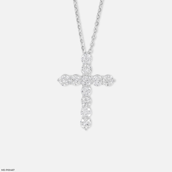 The Aurora Solitaire Pendant 18K White Gold