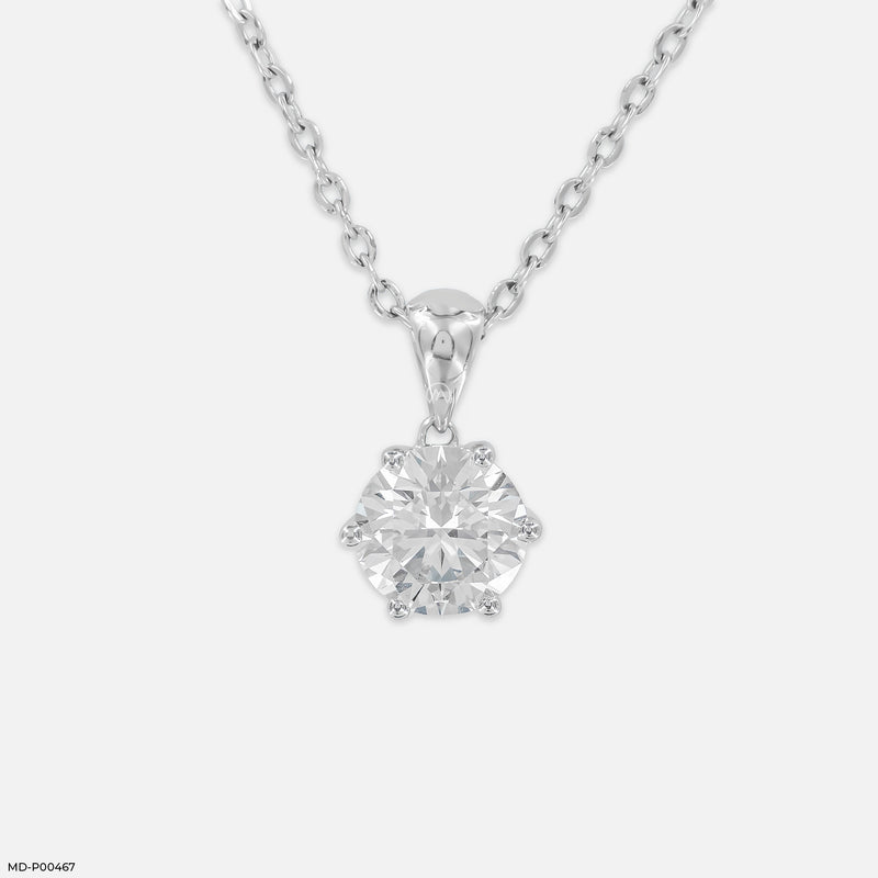 The Aurora Solitaire Pendant 14K Yellow Gold