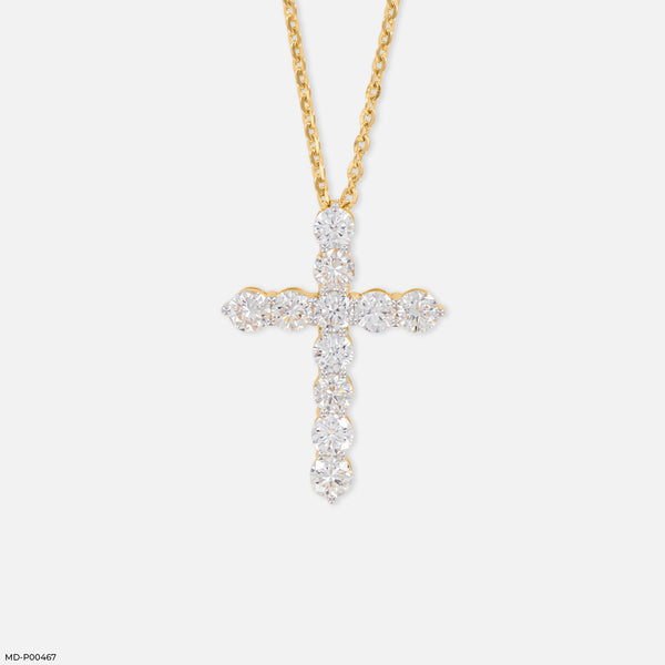 The Aurora Solitaire Pendant 14K Yellow Gold