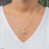 The Aurora Solitaire Pendant 14K Yellow Gold