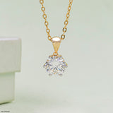 The Aurora Solitaire Pendant 14K Yellow Gold