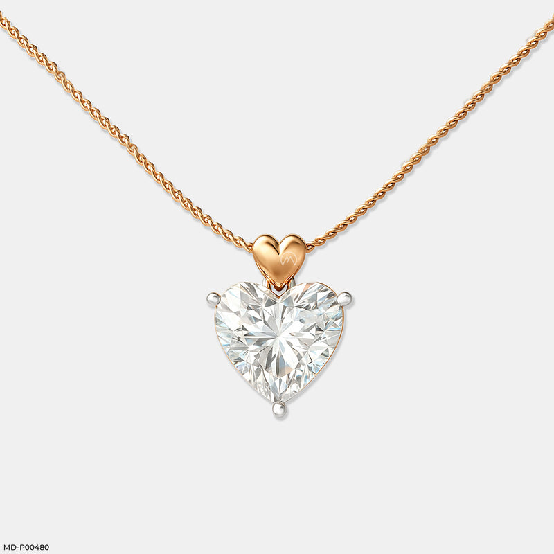 Cherished Love Pendant 14K White Gold