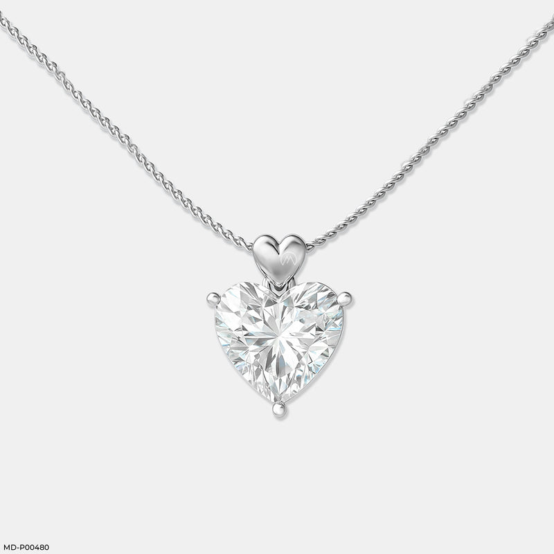 Cherished Love Pendant 14K White Gold