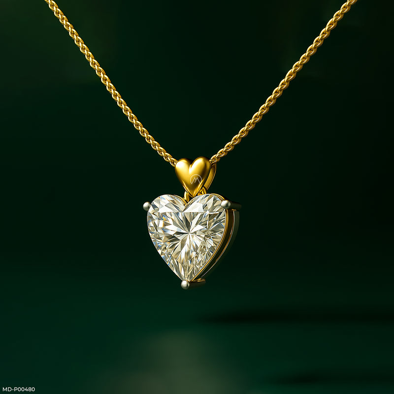 Cherished Love Pendant 14K White Gold