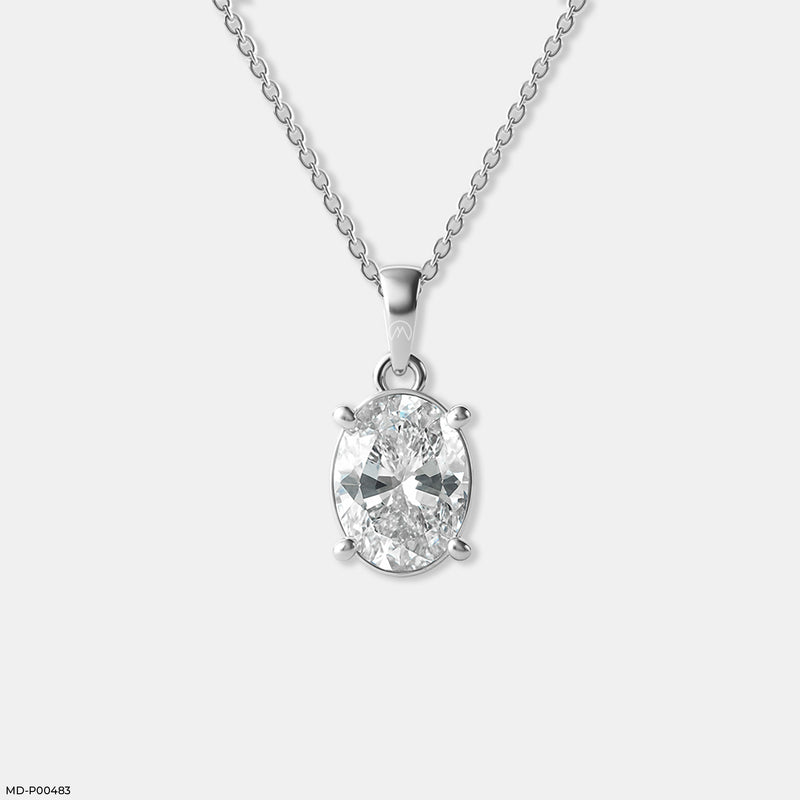 Eterna Oval Pendant 14K Yellow Gold