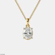 Eterna Oval Pendant 18K Yellow Gold