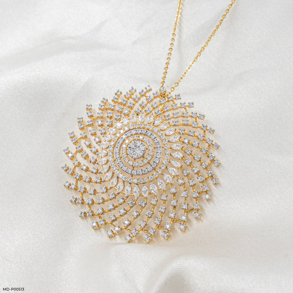 Galaxy Swirl Pendant 14K Rose Gold
