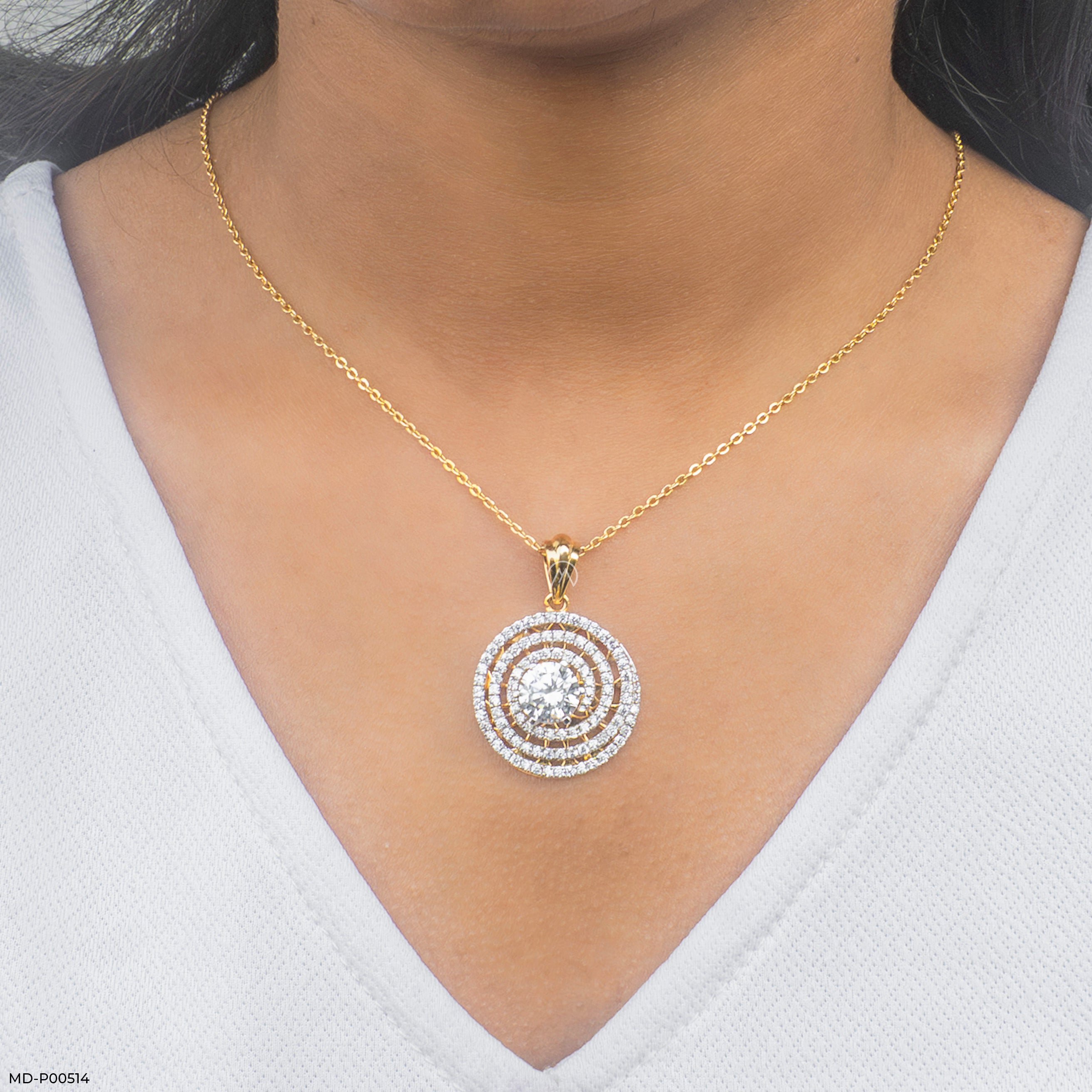 Circle of Fortune Pendants 9K Yellow Gold