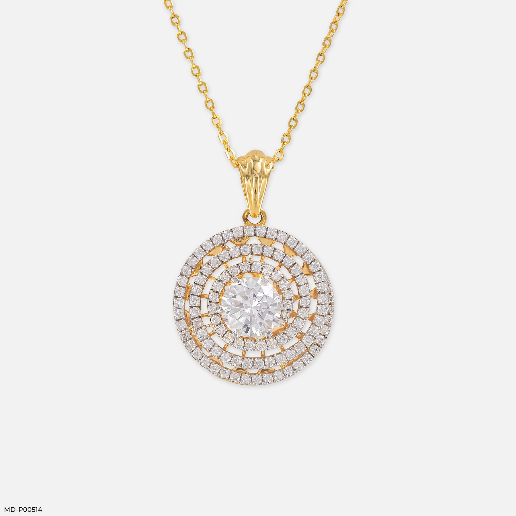 Circle of Fortune Pendants 14K Yellow Gold