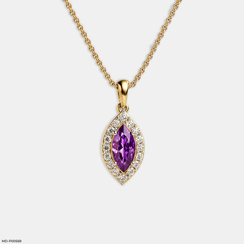 Twilight Mirage Pendant 14K Rose Gold