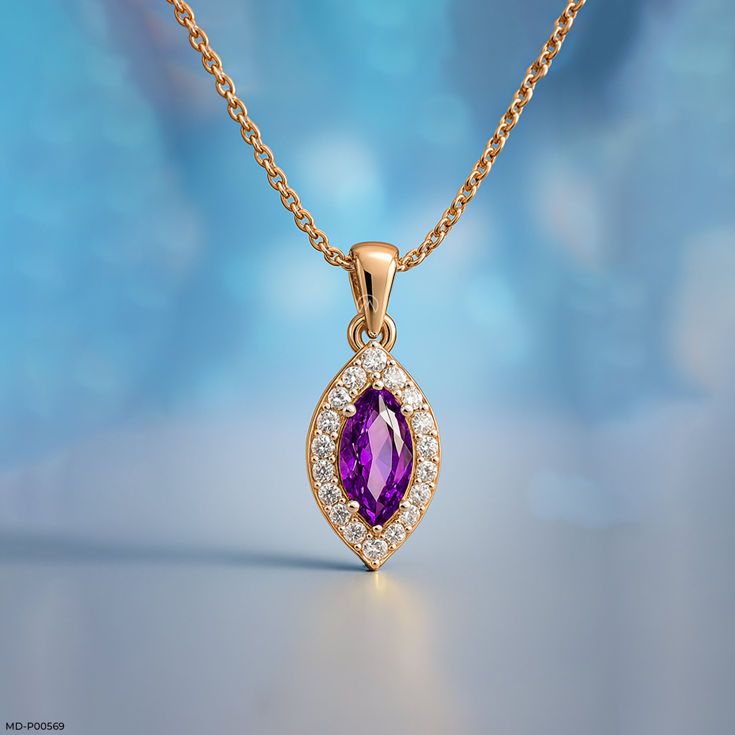 Twilight Mirage Pendant 9K Rose Gold