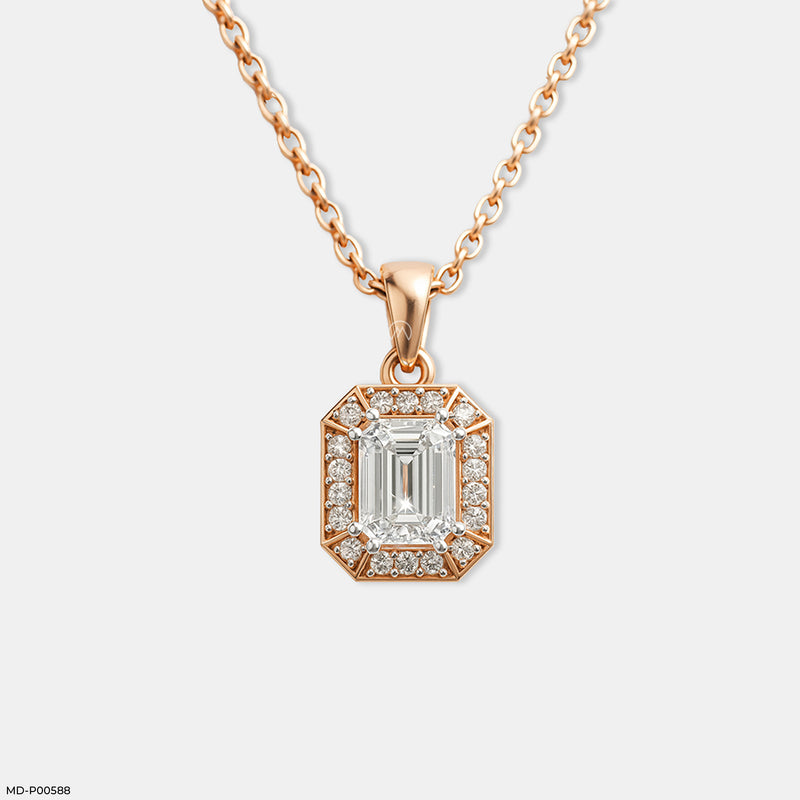 Regal Radiance Pendant 14K White Gold