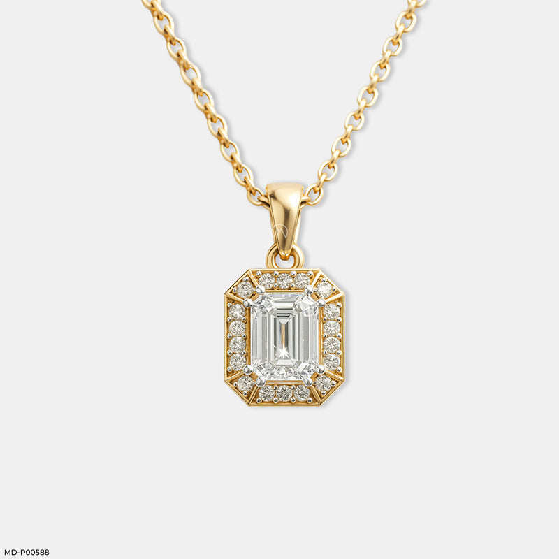 Regal Radiance Pendant 14K White Gold