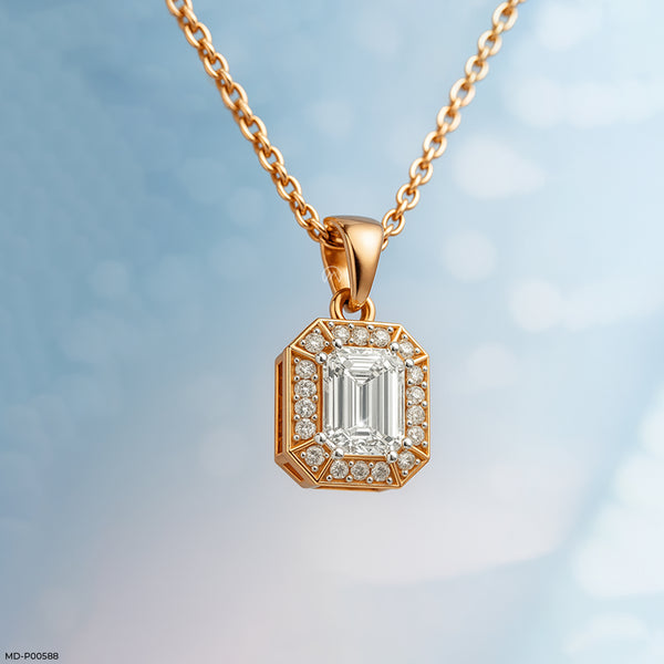 Regal Radiance Pendant 14K Rose Gold