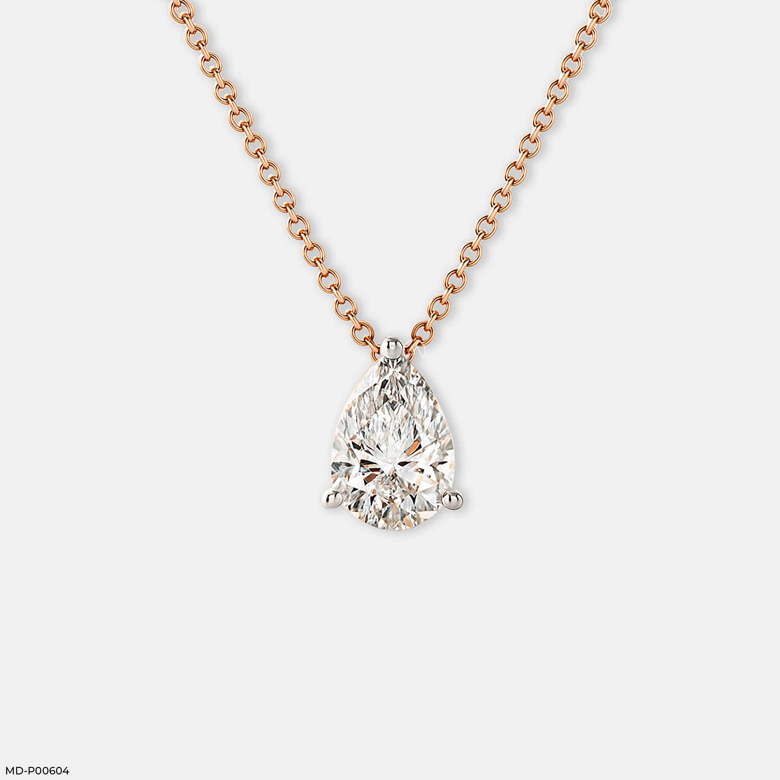 Lustra Drop Pendant 14K Rose Gold