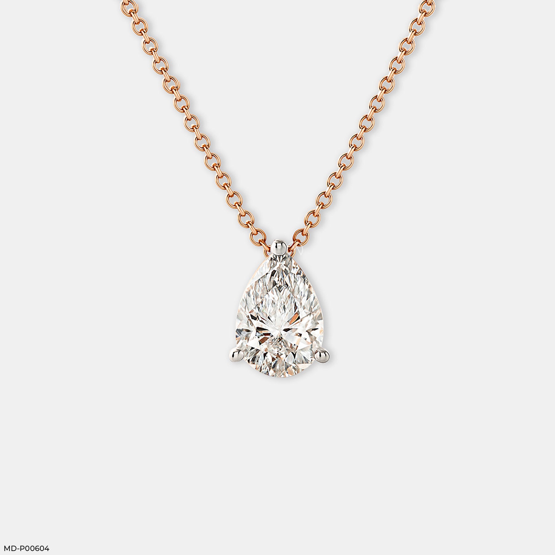 Lustra Drop Pendant 14K White Gold