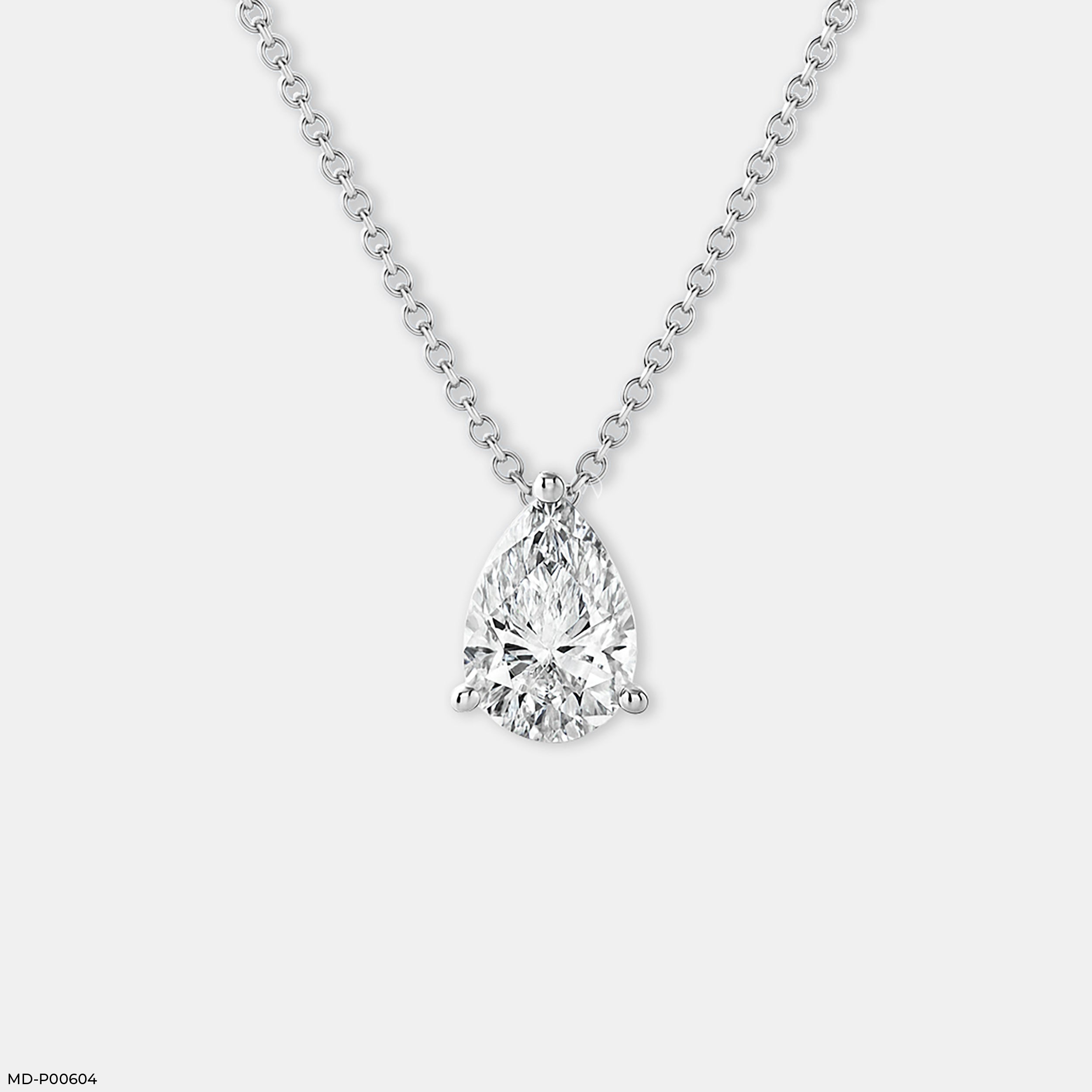 Lustra Drop Pendant 9K White Gold