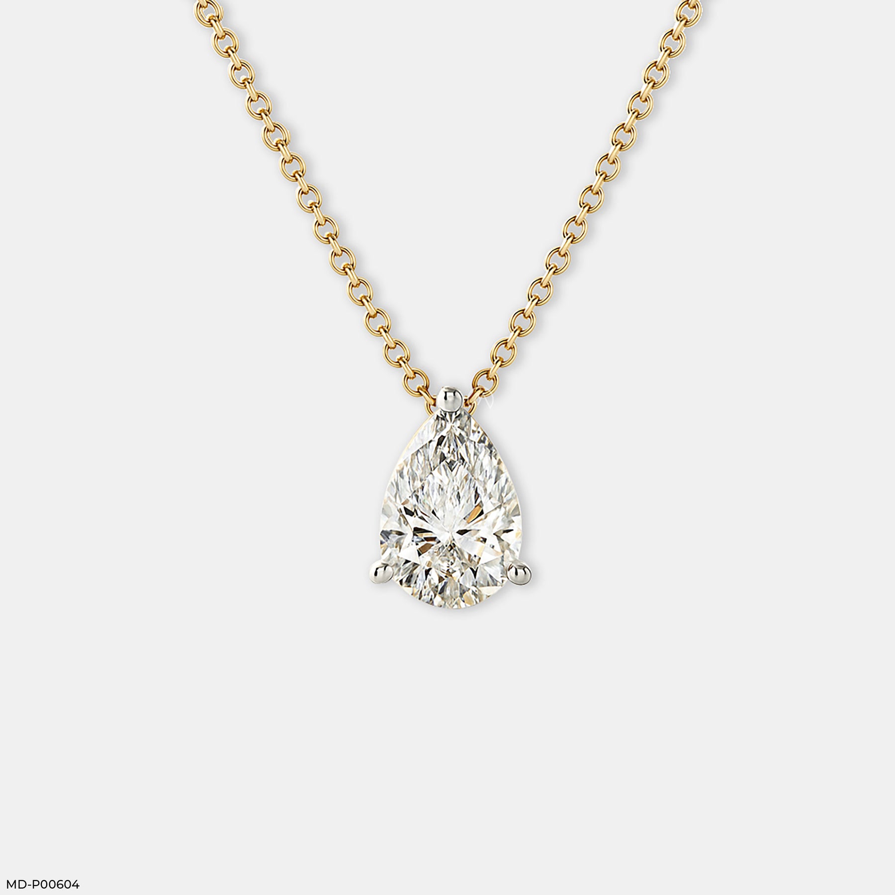 Lustra Drop Pendant 14K White Gold