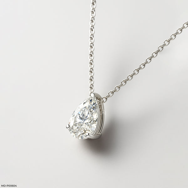 Lustra Drop Pendant 14K White Gold