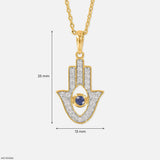 0.25 Carat Guardian Hand Lab Diamond Pendant 14K Rose Gold