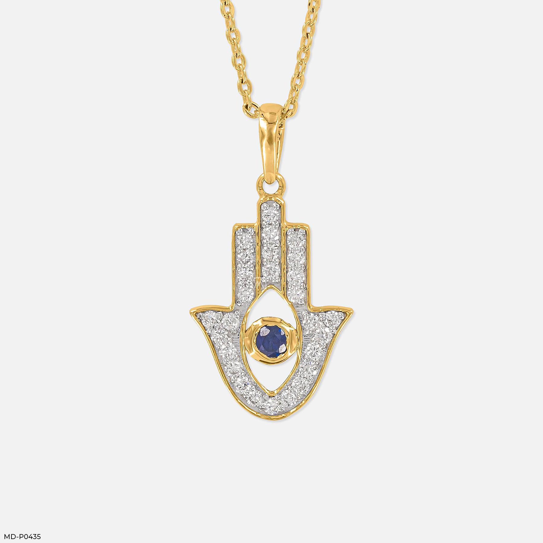 0.25 Carat Guardian Hand Lab Diamond Pendant 14K Rose Gold