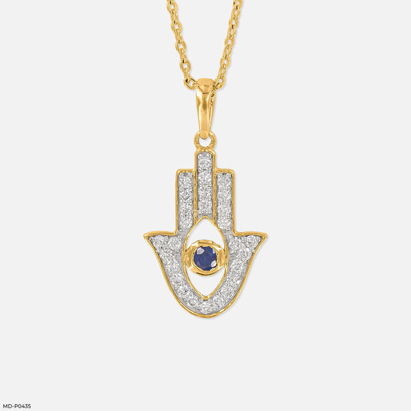 Guardian Hand Lab Diamond Pendant 14K Rose Gold