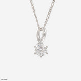 Love Knot Diamond Pendant 14K Rose Gold