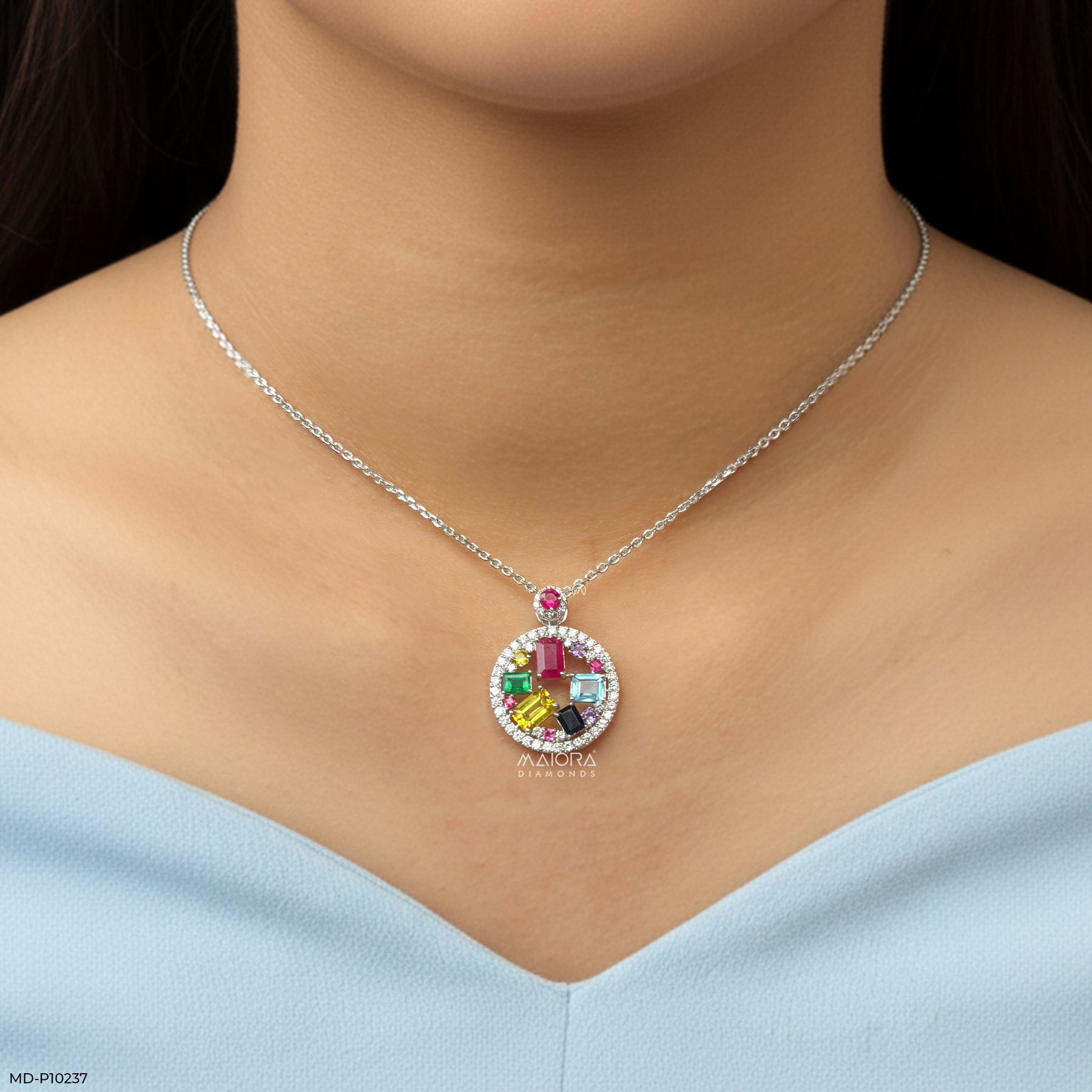 Kaleidoscope Diamond Pendant 9K Yellow Gold