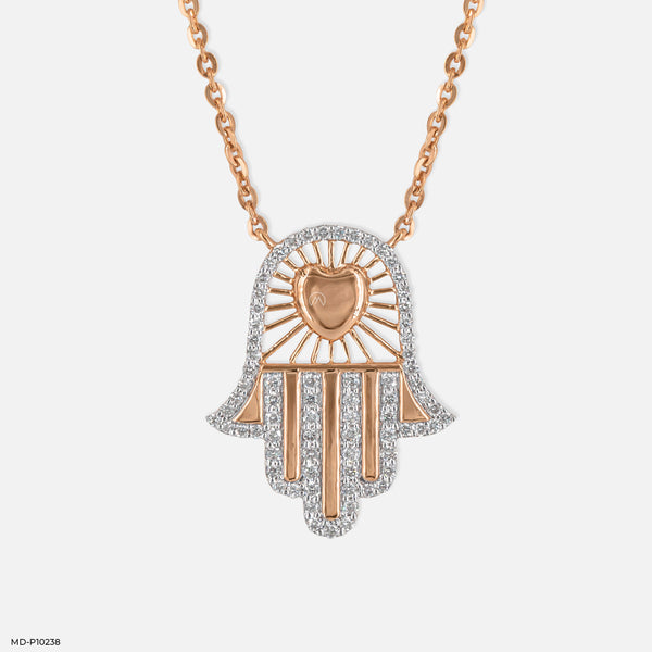 Hamsa Amora Pendants 18K Rose Gold