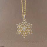 Filigree Floral Star Pendant 14K Yellow Gold