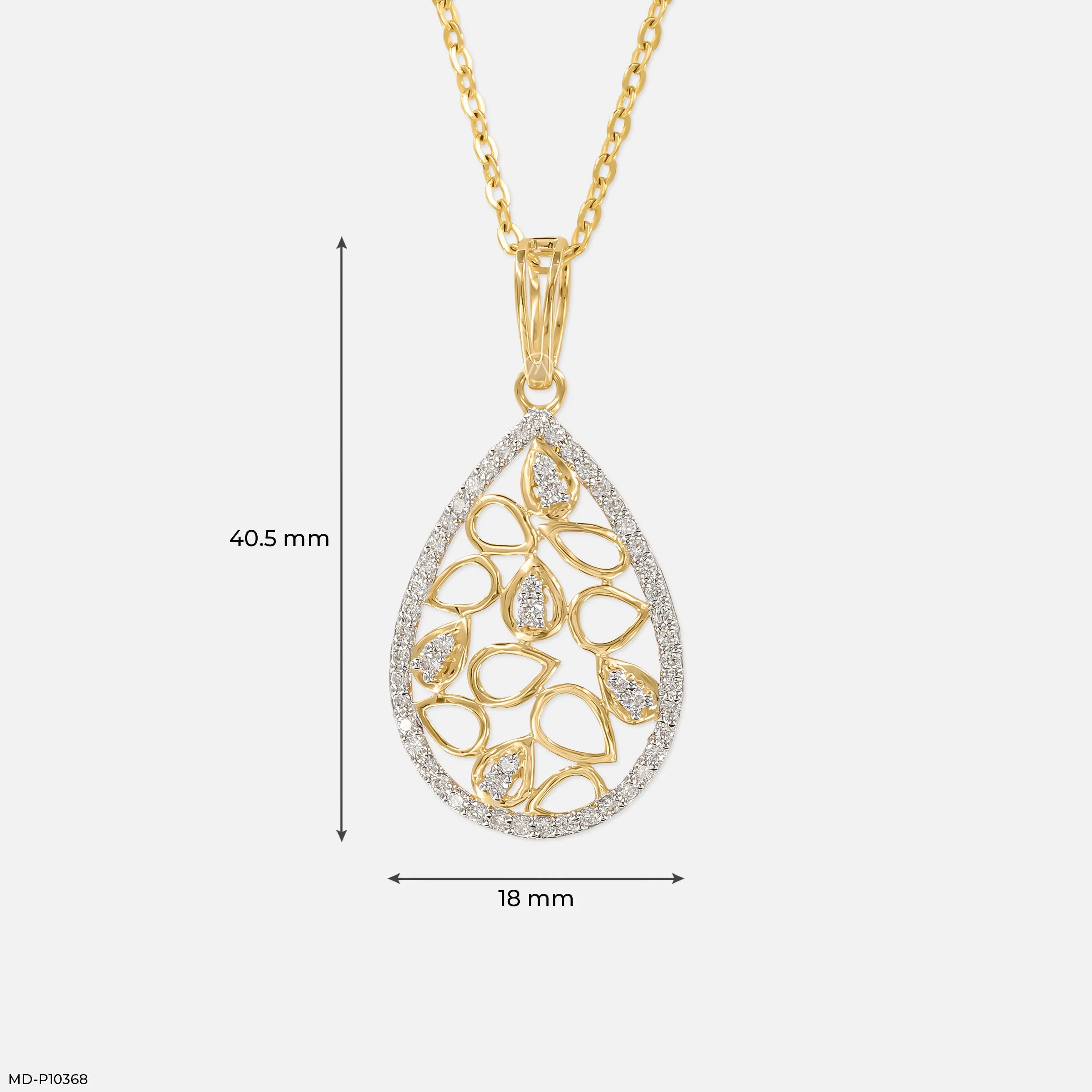 0.5 Carat Diamond Pendant 14K Yellow Gold
