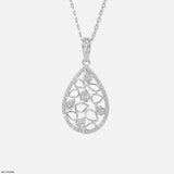 Golden Vine Pendants 14K White Gold