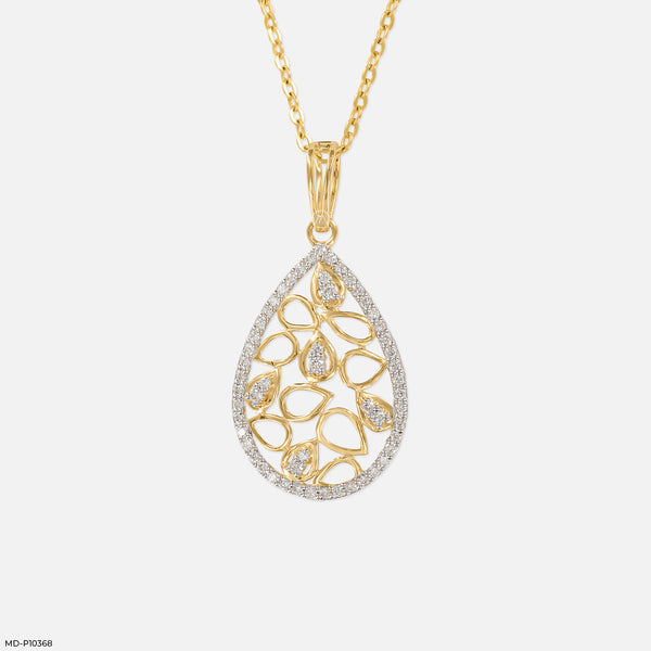 Golden Vine Pendants 14K Yellow Gold