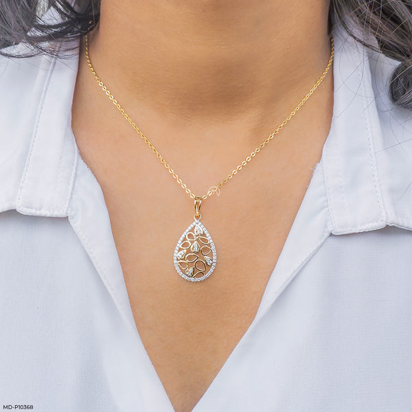 Golden Vine Pendants 14K Yellow Gold