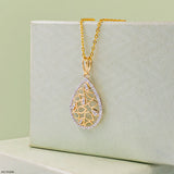 Golden Vine Pendants 14K White Gold