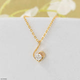 0.45 Carat Glow Diamond Pendant 14K Yellow Gold