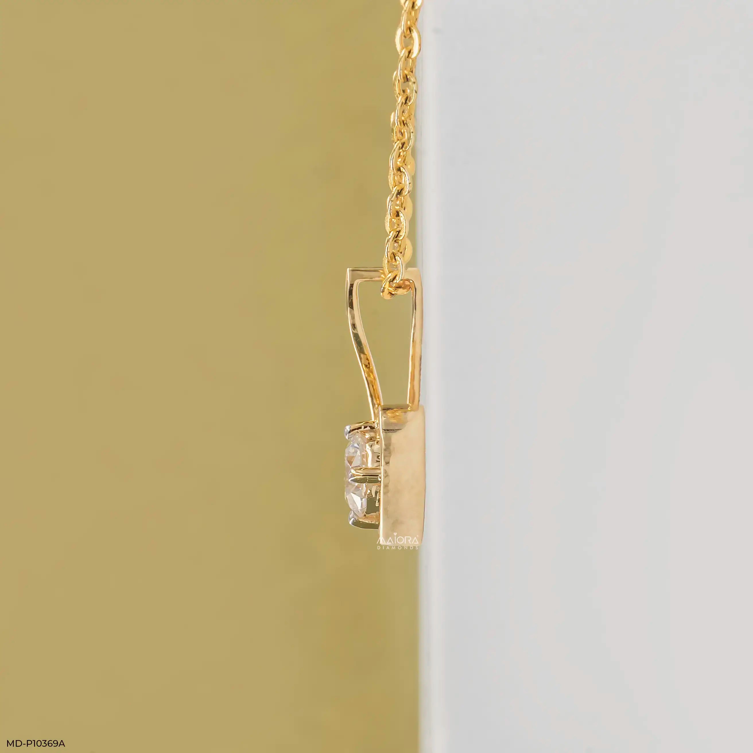 0.45 Carat Glow Diamond Pendant 14K Yellow Gold