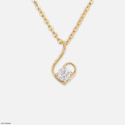 0.45 Carat Glow Diamond Pendant 14K Yellow Gold