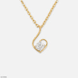 0.45 Carat Glow Diamond Pendant 14K Yellow Gold