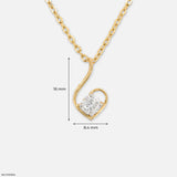 0.45 Carat Glow Diamond Pendant 14K Yellow Gold