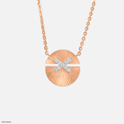 Sun X Pendants 14K Rose Gold