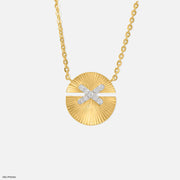 Sun X Pendants 14K Yellow Gold