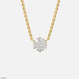 Classic Solitaire Diamond Pendant 18K White Gold