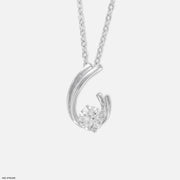 0.75 Carat Round Solitaire Elara Pendant Platinum 950