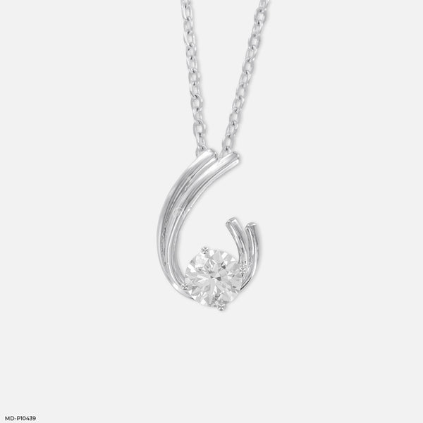 0.75 Carat Round Solitaire Elara Pendant Platinum 950