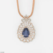 Royal Blue Drop Pendant Platinum 950