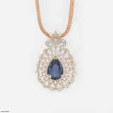 Royal Blue Drop Pendant 14K Yellow Gold