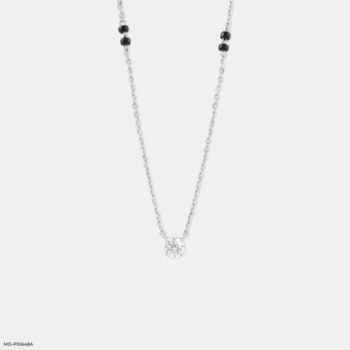 Morden Round Solitaire Diamond Mangalsutra