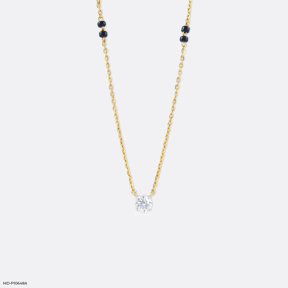 Morden Round Solitaire Diamond Mangalsutra