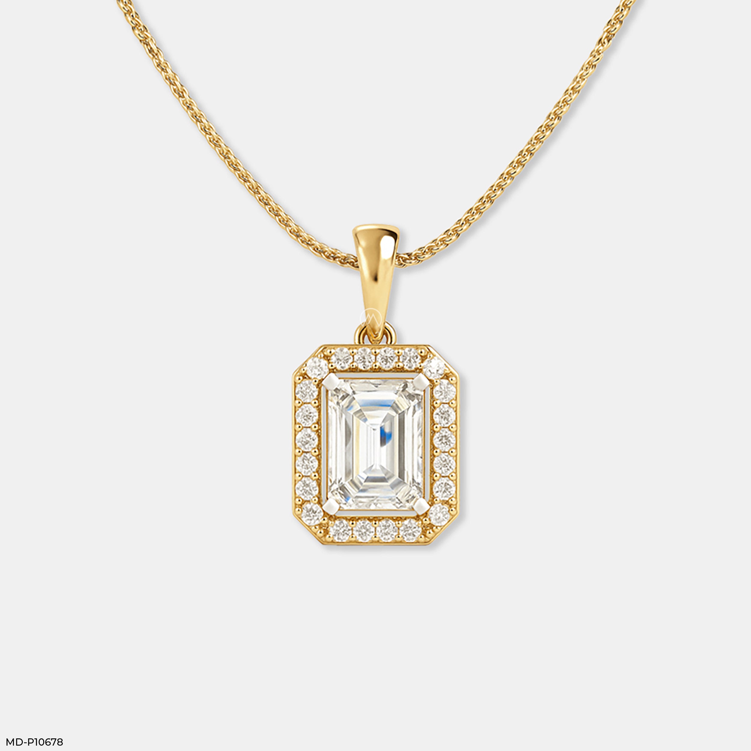 Emerald Glow Pendant 9K Yellow Gold